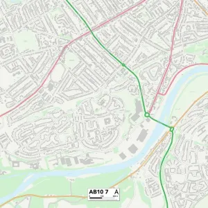 Aberdeen AB10 7 Postcode Sector Print Map Aberdeen AB10 7 Postcode Sector Print Map