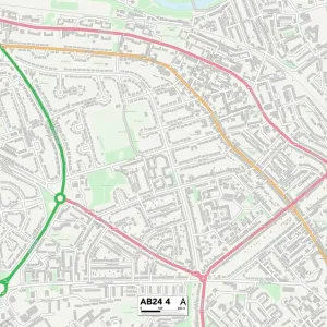 Aberdeen AB24 4 Postcode Sector Map Print Aberdeen AB24 4 Postcode Sector Map Print