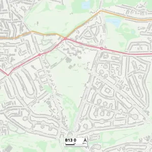 Birmingham B13 0 Print Map Sector Birmingham B13 0 Print Map Sector