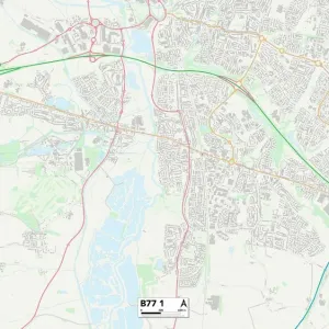 Tamworth B77 1 Print Map Tamworth B77 1 Print Map