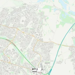 Tamworth B77 4 Print Map Tamworth B77 4 Print Map