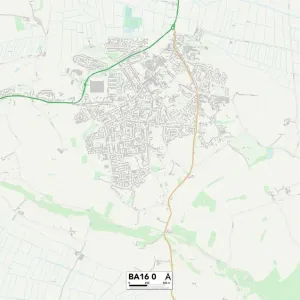Mendip BA16 0 Postcode Sector Print Map Mendip BA16 0 Postcode Sector Print Map