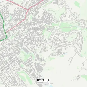 Blackburn Street Map Print BB9 9 Blackburn Street Map Print BB9 9