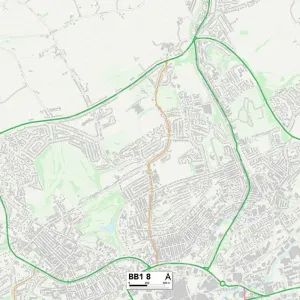 Blackburn with Darwen BB1 8 Print Map Sector Blackburn with Darwen BB1 8 Print Map Sector
