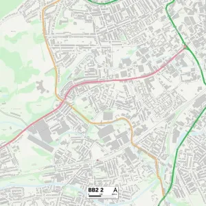 Blackburn with Darwen BB2 2 Print Map Sector Blackburn with Darwen BB2 2 Print Map Sector