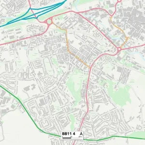 Burnley BB11 4 Postcode Sector Print Map Burnley BB11 4 Postcode Sector Print Map