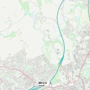 Burnley BB12 0 Postcode Sector Print Map Burnley BB12 0 Postcode Sector Print Map