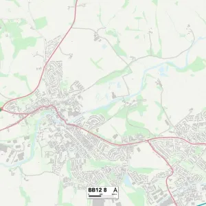 Burnley BB12 8 Print Map Burnley BB12 8 Print Map