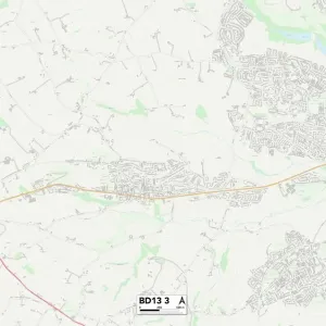 Bradford BD13 3 Postcode Sector Print Map Bradford BD13 3 Postcode Sector Print Map