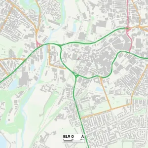 Bury BL9 0 Postcode Sector Print Map Bury BL9 0 Postcode Sector Print Map