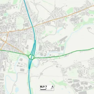 Bury BL9 7 Postcode Sector Print Map Bury BL9 7 Postcode Sector Print Map