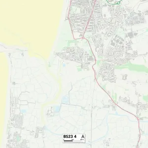 North Somerset BS23 4 Postcode Sector Print Map North Somerset BS23 4 Postcode Sector Print Map