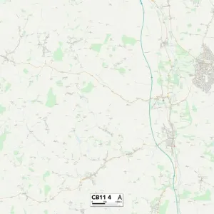 Uttlesford CB11 4 Postcode Sector Print Map Uttlesford CB11 4 Postcode Sector Print Map