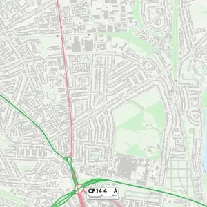 Cardiff CF14 4 Map Cardiff CF14 4 Map