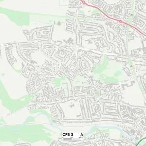 Cardiff CF5 3 Print Map Sector Poster Cardiff CF5 3 Print Map Sector Poster