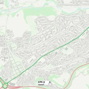 Cardiff CF5 4 Print Map Sector Cardiff CF5 4 Print Map Sector