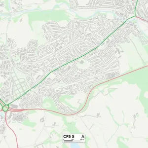 Cardiff CF5 5 Print Map Sector Cardiff CF5 5 Print Map Sector