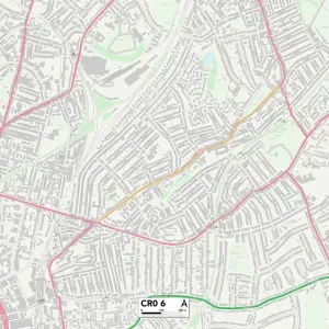 Drucke von Postleitzahl-Sektor-Karten Drucke: CR - Croydon