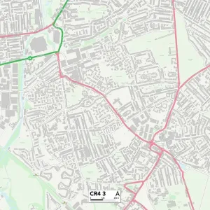 Merton CR4 3 Postcode Sector Print Map Merton CR4 3 Postcode Sector Print Map