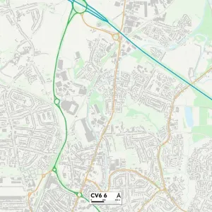 Coventry CV6 6 Postcode Sector Print Map Coventry CV6 6 Postcode Sector Print Map