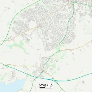 Rugby CV22 6 Postcode Sector Print Map Rugby CV22 6 Postcode Sector Print Map