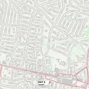 Drucke von Postleitzahl-Sektor-Karten Drucke: DA - Dartford