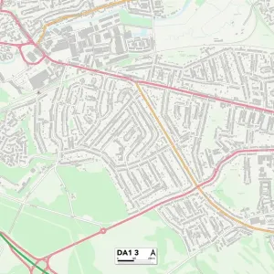 Dartford DA1 3 Print Postcode Sector Map Dartford DA1 3 Print Postcode Sector Map