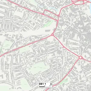 Derby DE1 1 Postcode Sector Print Map Derby DE1 1 Postcode Sector Print Map