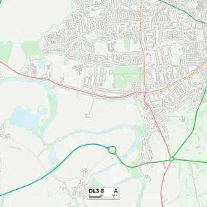 Darlington DL3 8 Print Map Sector Darlington DL3 8 Print Map Sector