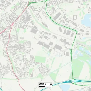 Doncaster DN4 8 Postcode Sector Print Map Doncaster DN4 8 Postcode Sector Print Map
