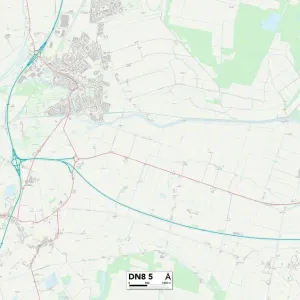 Doncaster DN8 5 Postcode Sector Print Map Doncaster DN8 5 Postcode Sector Print Map