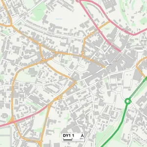 Dudley DY1 1 Postcode Sector Print Map Dudley DY1 1 Postcode Sector Print Map