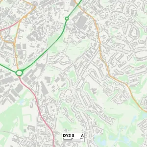 Dudley DY2 8 Postcode Sector Print Map Dudley DY2 8 Postcode Sector Print Map