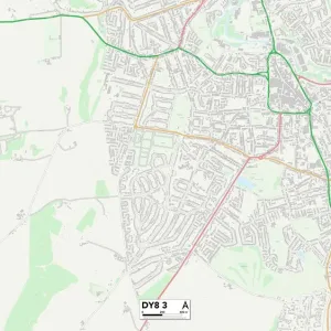 Dudley DY8 3 Postcode Sector Print Map Dudley DY8 3 Postcode Sector Print Map