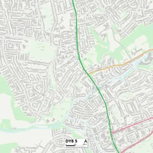 Dudley DY8 5 Postcode Sector Print Map Dudley DY8 5 Postcode Sector Print Map