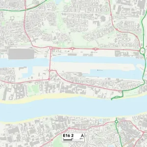 Newham E16 2 Postcode Sector Print Map Newham E16 2 Postcode Sector Print Map