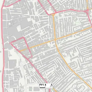 Blackpool FY1 4 Postcode Sector Print Map Blackpool FY1 4 Postcode Sector Print Map