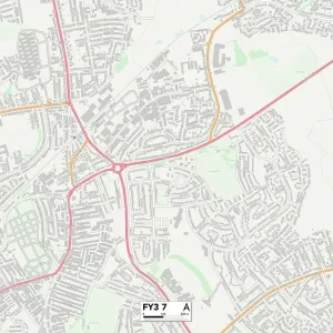 Blackpool FY3 7 Postcode Sector Map Print Blackpool FY3 7 Postcode Sector Map Print