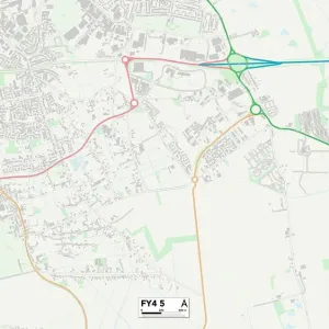 Blackpool FY4 5 Postcode Sector Print Map Blackpool FY4 5 Postcode Sector Print Map