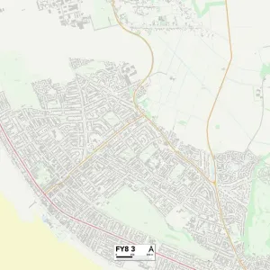 Fylde FY8 3 Postcode Sector Print Map Fylde FY8 3 Postcode Sector Print Map