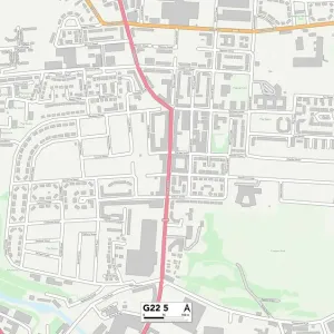 Drucke von Postleitzahl-Sektor-Karten Drucke: G - Glasgow