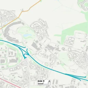 Glasgow G34 9 Print Map Sector Glasgow G34 9 Print Map Sector