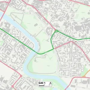 Glasgow G40 1 Postcode Sector Print Map Glasgow G40 1 Postcode Sector Print Map