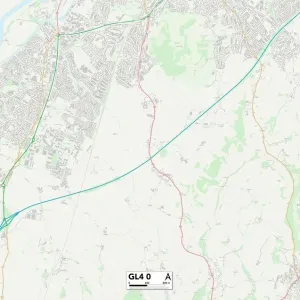 Drucke von Postleitzahl-Sektor-Karten Drucke: GL - Gloucester