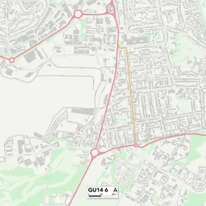 Rushmoor GU14 6 Postcode Sector Print Map Rushmoor GU14 6 Postcode Sector Print Map
