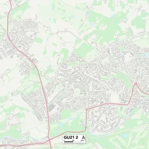 Woking GU21 2 Print Map Sector Woking GU21 2 Print Map Sector