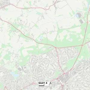 Woking GU21 4 Postcode Sector Print Map Woking GU21 4 Postcode Sector Print Map