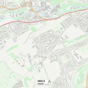 Kirklees HD4 5 Postcode Sector Map Print Kirklees HD4 5 Postcode Sector Map Print