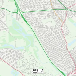 Redbridge IG1 3 Postcode Sector Print Map