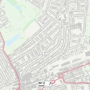 Redbridge IG1 4 Postcode Sector Print Map